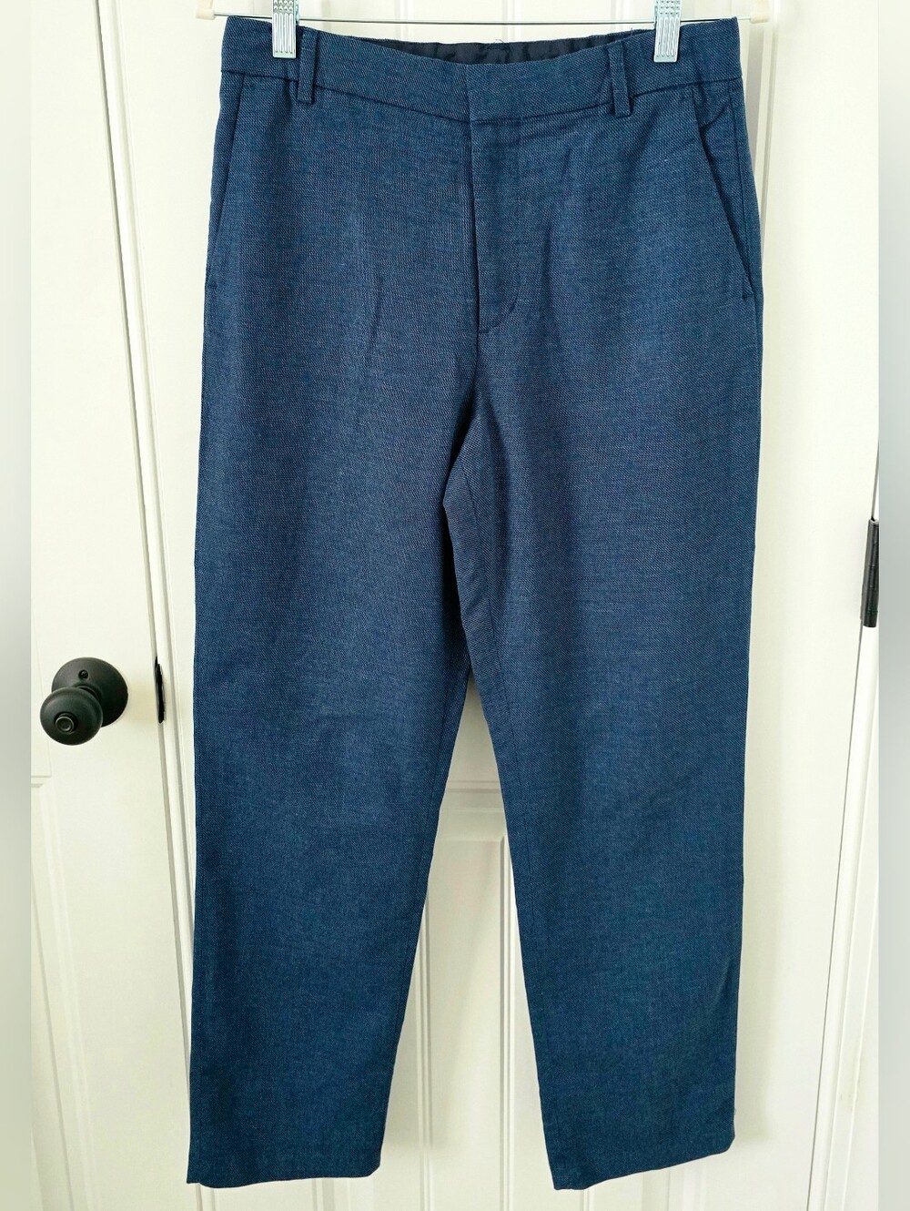 Boys H&M Textured Navy Blue Dress Pants